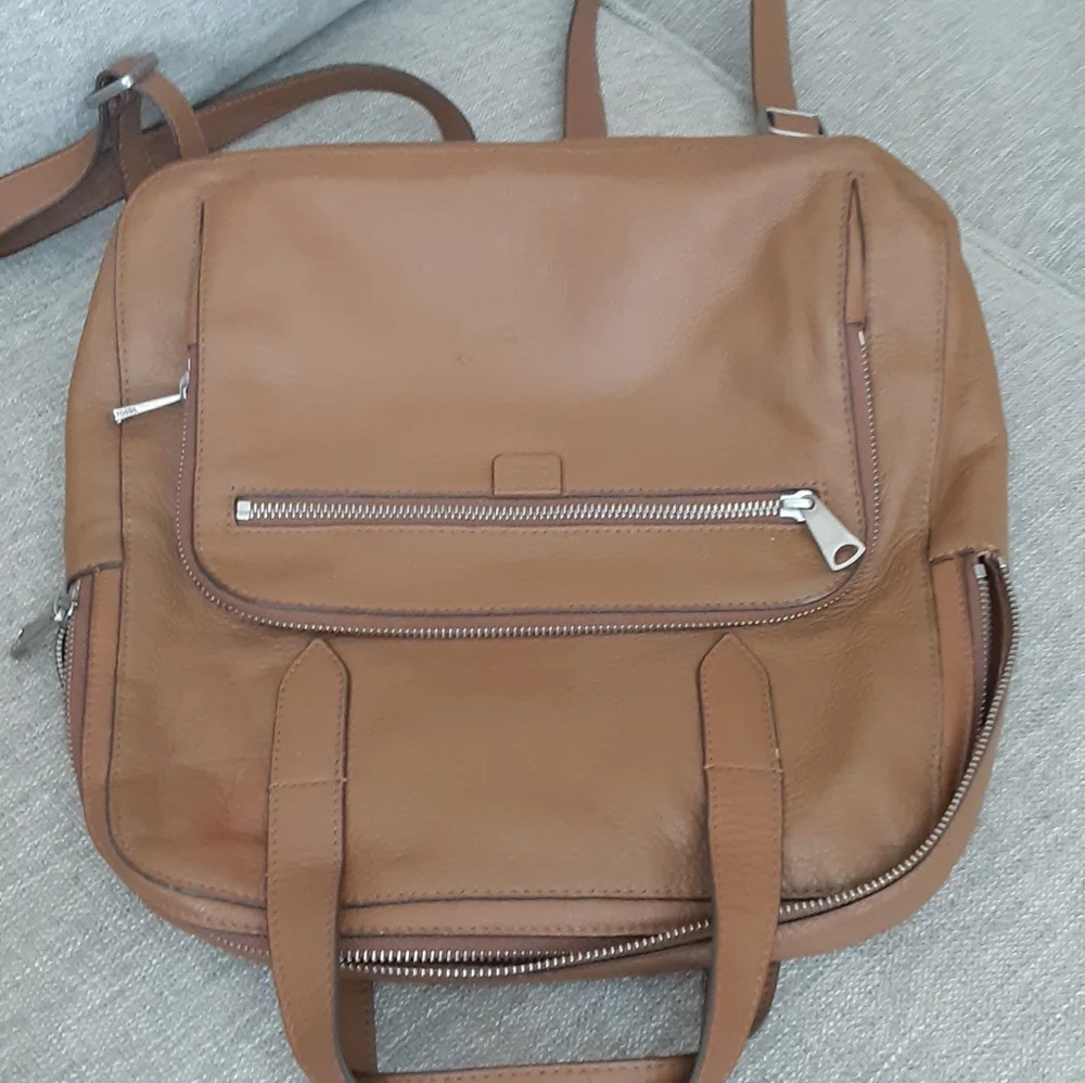 Fossil Riley English tan Leather Backpack